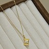 Alloy Enamel Cat Paw Print Candy Pendant Necklaces for Women WG8C641-01-3