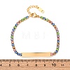 304 Stainless Steel Rhinestone Cup Chain Bracelets BJEW-G753-02G-01-5