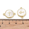 Rack Plating Brass Pave Shell Connector Charms LS-KK-Z036-08G-3