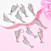 SHEGRACE Brass Clear Cubic Zirconia Pendants XGRQ3K848-525P-4