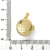 Brass Enamel Locket Pendants KK-F912-05A-G-4