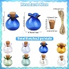 8Pcs 8 Colors Lucky Bag Shape Glass Cork Bottles Ornament AJEW-YW0002-18-2