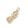 Brass Micro Pave Cubic Zirconia Pendants KK-D431-077G-2