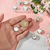 8Pcs Brass Rhinestone Cufflinks BUTT-GL0001-08B-3