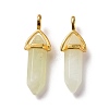 Natural New Jade Pointed Pendants G-K329-38G-2