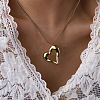 304 Stainless Steel Pendant Round Snake Chain Necklaces for Women WG6E1C5-04-2