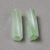 Opaque Colours Glass Twist Bugle Beads GLAA-WH0039-08F-2