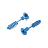 304 Stainless Steel Screw Shape Front Back Stud Earrings STAS-WH0061-23BU-2