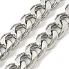 201 Stainless Steel Curb Chain Necklaces for Men NJEW-Q336-07B-P-5