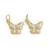 Brass Micro Pave Cubic Zirconia Pendants KK-C143-36B-G-1