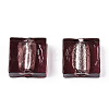 Handmade Silver Foil Lampwork Beads FOIL-S006-12x12mm-05-2