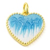 Brass Enamel Pendants KK-S401-17G-A-2