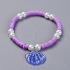Eco-Friendly Handmade Polymer Clay Heishi Beads Kids Stretch Bracelets BJEW-JB04345-2