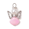 3Pcs 3 Colors Glass Pearl Pendants PALLOY-JF03471-3