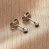 Tarnish Resistant 304 Stainless Steel Stud Earrings EJEW-L215-57A-P-3