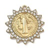 304 Stainless Steel & Rhinestone Pendants STAS-G371-09A-01G-1