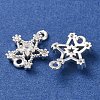 Brass Pave Clear Cubic Zirconia Connector Charms CU-CBAEC99-08S-2