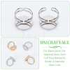 Unicraftale DIY Blank Dome 304 Stainless Steel Open Cuff Ring Making Kit DIY-UN0055-83-5