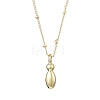1Pc Initial Letter Brass Pendant Necklaces NJEW-YW0001-24I-1
