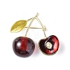 Resin Cherry Brooch Pin JEWB-I020-03LG-1