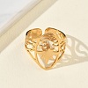304 Stainless Steel Cuff Open Rings for Women RJEW-F218-01G-1