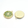 Light Gold Alloy Enamel Pendants ENAM-S126-127-2