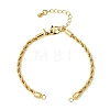 Adjustable Braided Brass Rope Chain Bracelet Making for DIY Connector Findings KK-CBA5ABD-01G-1