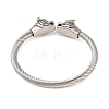 Viking 304 Stainless Steel Open Cuff Bangles for Men BJEW-U001-06A-AS-3