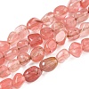 Cherry Quartz Glass Beads Strands GG-CBA9392-26-2