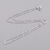 Brass Cable Chain Necklaces X-SW028-01S-NF-2
