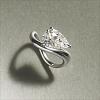 Brass Pave Single Cubic Zirconia Finger Rings for Women ZK8046-8-2