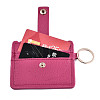 Multifunctional PU Leather Wristlet Circle Key Ring Bangle Card Pocket AJEW-T011-01-6