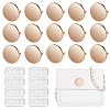16Pcs Alloy Blank Flat Round Label Tags FIND-PH0062-03G-1