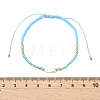 Natural Gemstone & Glass Seed Beads Braided Bead Bracelets BJEW-JB13887-5