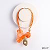 Boho Exaggerated Acrylic Geometric Bib Necklaces with Alloy Chains for Women WGBF397-01-1