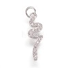 Brass Micro Pave Cubic Zirconia Pendants ZIRC-K070-34P-1