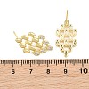 Brass Micro Pave Cubic Zirconia Stud Earrings PR-CBACDF6-03G-5