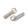Brass Micro Pave Grade AAA Cubic Zirconia Charms LS-ZIRC-P067-11P-I-NR-3