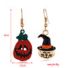 Halloween Theme Alloy Enamel Dangle Earrings FS-WG50C46-12-1