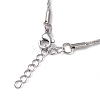 304 Stainless Steel Bone Rope Chain Bracelet for Women BJEW-I311-01A-P-2