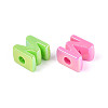 UV Plating Opaque Acrylic European Beads OACR-M027-03M-3