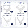 4Pcs 4 Styles Polyester Computerized Embroidery Collar DIY-TA0015-71-4