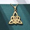 Trinity Knot 304 Stainless Steel Pendant Necklaces NJEW-H059-02G-2