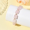 Natural Madagascar Rose Quartz Beaded Bracelets for Women BJEW-JB14156-03-1