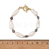 Natural Heishi Pearl Beads Bracelets with 304 Stainless Steel Toggle Clasps for Women BJEW-JB14408-4