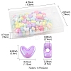 98Pcs 7 Colors UV Plating Opaque Acrylic Beads MACR-FS0002-16-4
