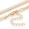 Brass Flat Snake Chain Necklaces for Women Men NJEW-N054-04G-2