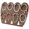 1 Set 2-Tier Wood Jewelry Display Stands ODIS-SC0001-14B-8
