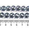 Transparent Electroplate Glass Beads Strands EGLA-N002-31-H06-4