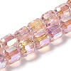 Electroplate Glass Beads Strands EGLA-D030-19O-1